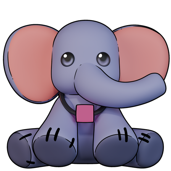 Elephant Plushie w/ Bracelet